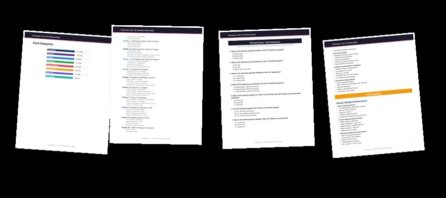Preview of all 4 study materials included in the bundle